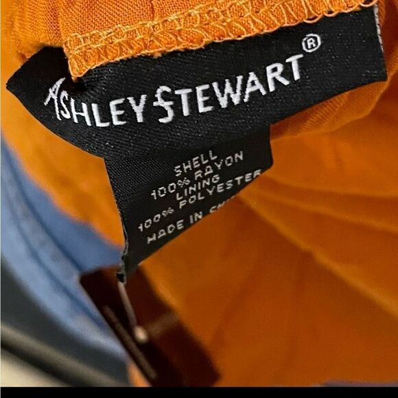 NWT Ashley Stewart orange off shoulder crop top knot detail - Picture 4 of 8